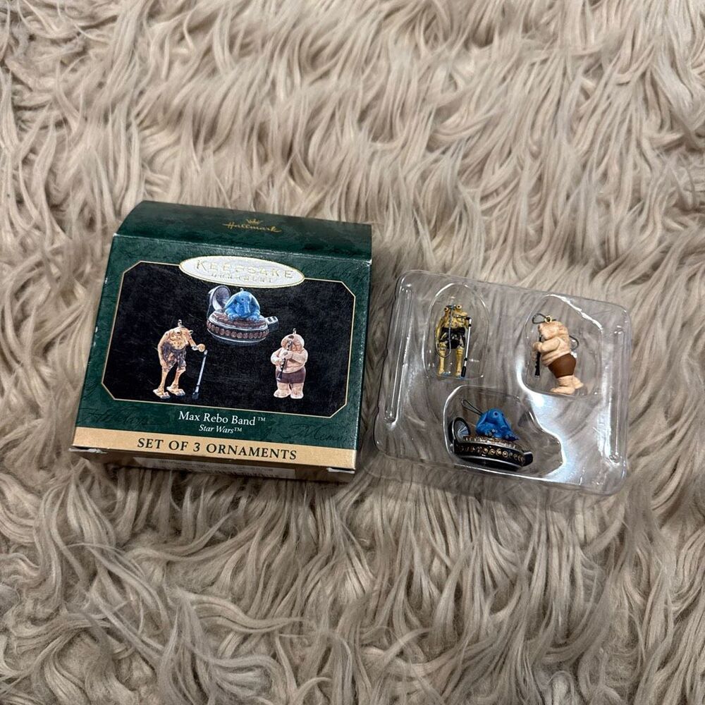 1999 Hallmark Keepsake Star Wars Max Rebo Band set of three miniature ornaments